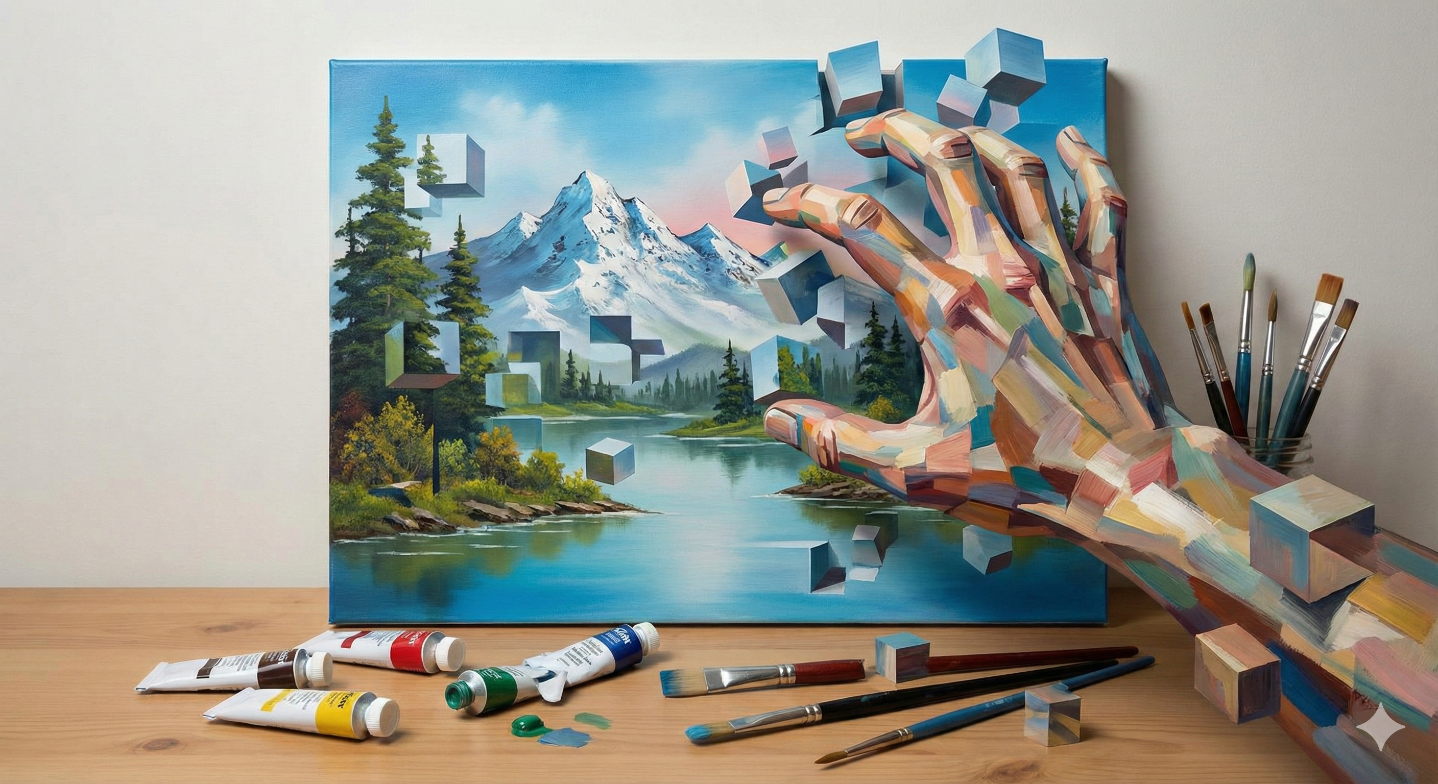 Bob Ross vs. Pablo Picasso: "Mutlu Küçük Küpler"